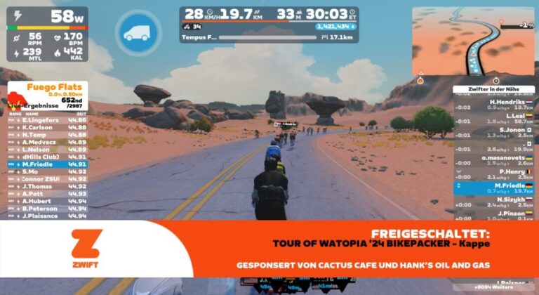 Es bleibt bei Zwift