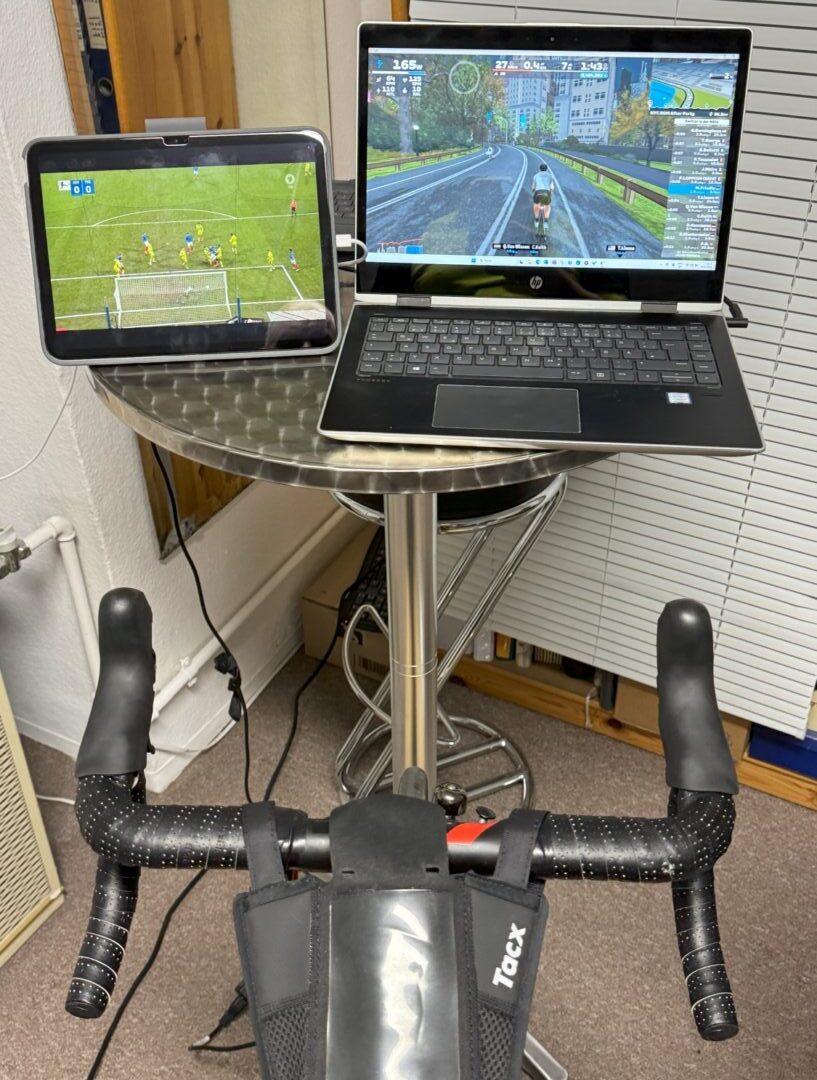 Zwift und Fernsehen